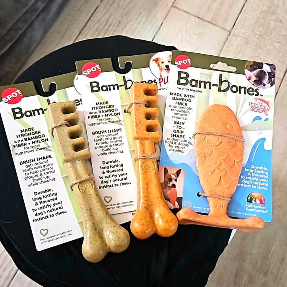 3 SPOT BAM-BONES CHEW TOY FOR DOGS